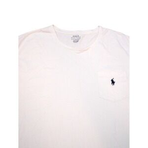 Polo Ralph Lauren Men's XL White Long Sleeve Pocket T-Shirt Cotton Casual